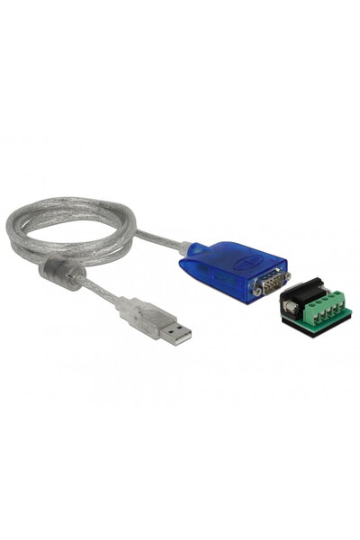 DELOCK Adaptor USB 2.0 la serial RS-422/485 DB9, protecție la supratensiune 6...