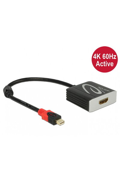 DELOCK Adaptor mini Displayport 1.2 la HDMI T-M 4K 60 Hz Activ, 62735