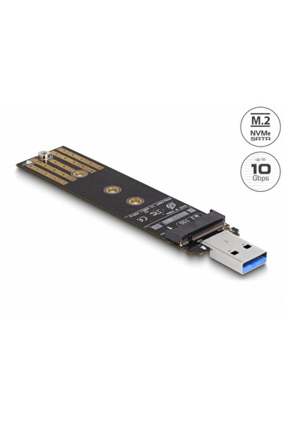 DELOCK Adaptor Combo USB 3.2 Gen2-A la SSD M.2 NVMe PCIe/SATA, 64197