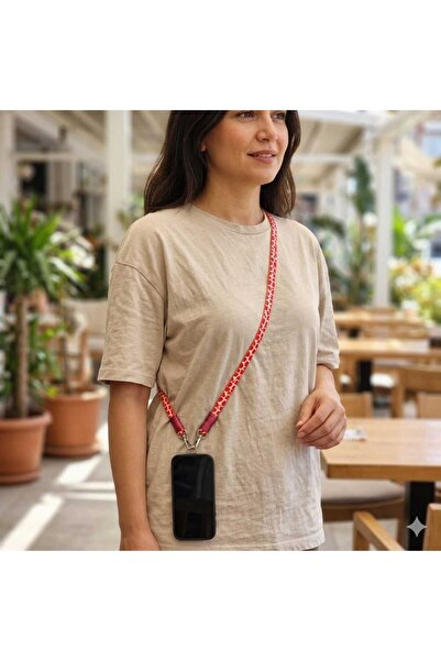 moonparacord Phone Neck Strap Heart Pattern 70 cm