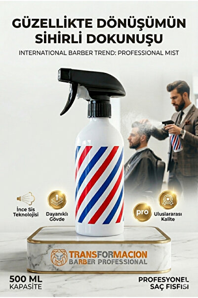 Transformacion Berber Kuaför Su Spreyi Şişesi Profesyonel Saç Fısfısı 500 ML ...