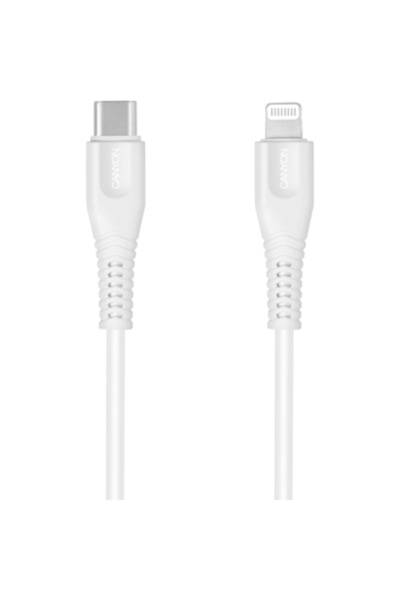 CANYON Cablu de date CNS-MFIC4W, USB-C - Lightning, 1,2m, Alb