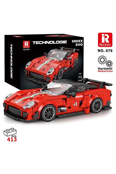 REOBRIX Creator 676 Ferrari 599XX Spor Araba Yaratıcı Yapı Blok Seti Building...