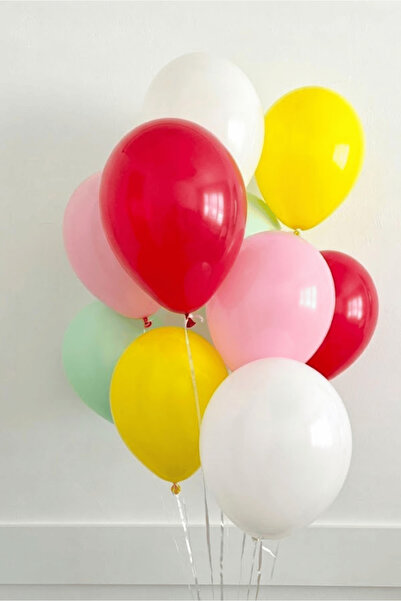 Bunloon 10 Adet Renkli Balon Seti Doğum Günü Parti Süsleme Karışık Renk Latex