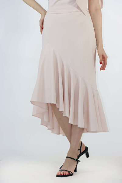 2TRENDY Pink Skirt with Soft Pleats