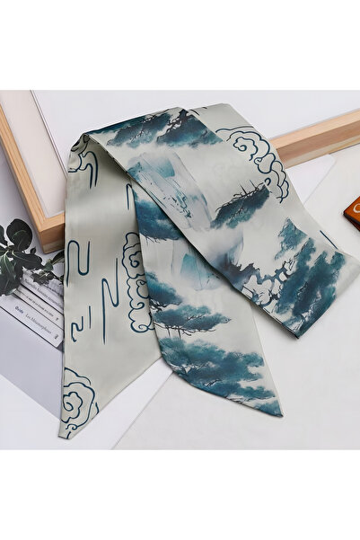 MAHLA Eșarfă de design - șal subțire pentru gât - Accesoriu pentru geantă - 8...