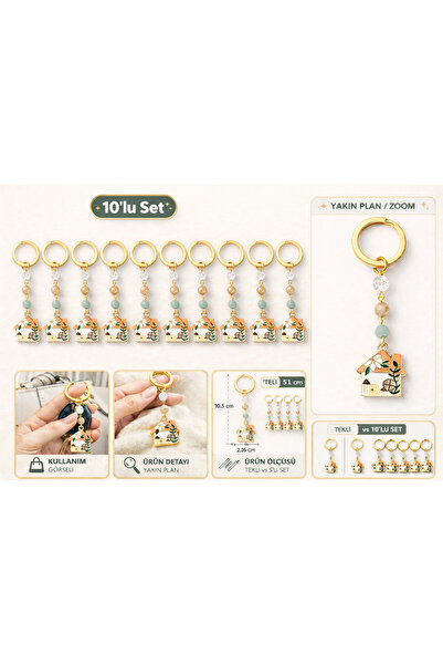 Sunshe Atelier Manifest Ev Doğaltaş 10 Pieces Wholesale Keychain/Bag Ornament