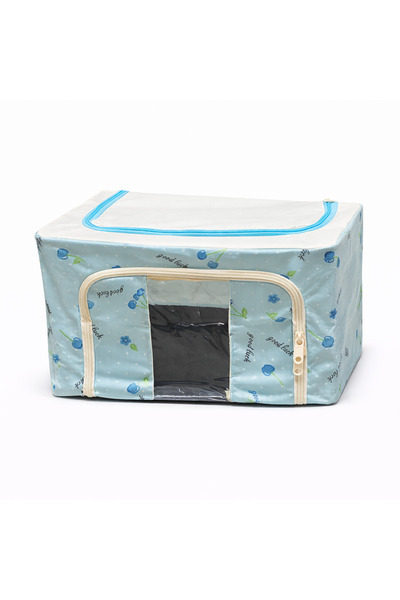 Biki 40X30X20 cm Fabric Storage Organizer with Transparent Window / Sky Blue ...