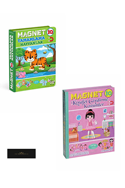 The Monarch Co Eğitici Manyetik 2'li Aktivite Seti: Hayvanları Tamamlama Yapb...