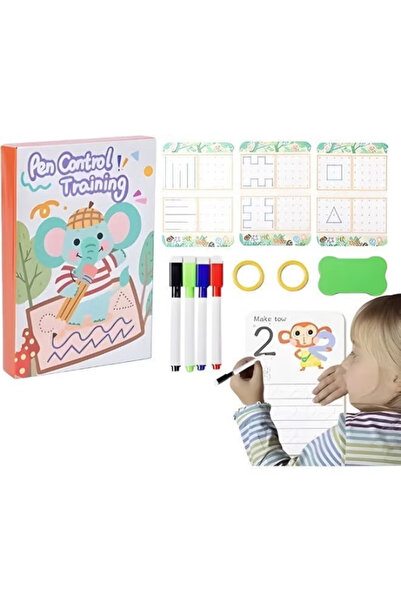 Twisoo Montessori Reusable Pen Control Training Book for Kids – ABC Letter Tr...