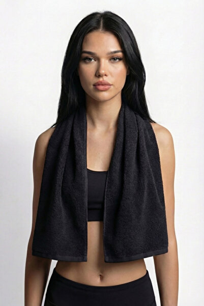 XJIM 100% Cotton Black Sports Athlete Towel Fitness Training Gym Boxing Sweat...