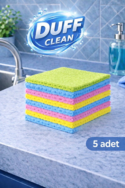 DUFF CLEAN lazer kesim 5ADET Mikrofiber Bez Temizlik Bezi 30 X 30 Cm