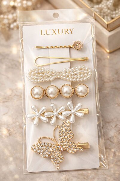 Accessories Set de accesorii pentru păr Hei Royal cu perle și fluturi