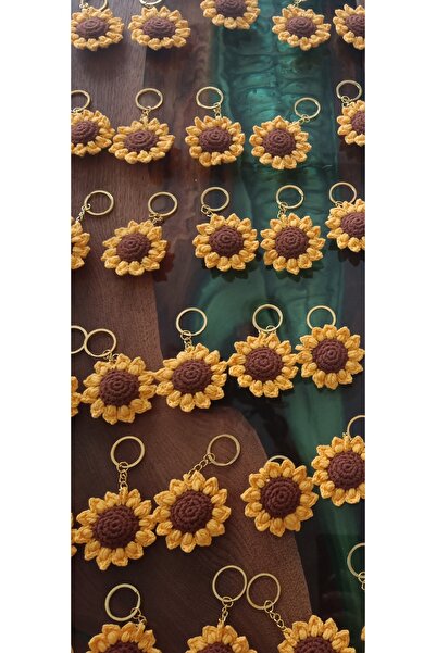 Handmade Sunflower Keychain 10 Pieces