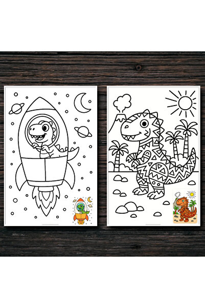 Disney Dinozauri - Carte de Colorat pentru Copii - 50 de Desene Creative si Simpatice ,A4