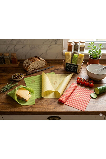 Vera Food Beeswax Beeswax Storage Cloth Set of 3 (3 Pieces of 35*35 Cloth)