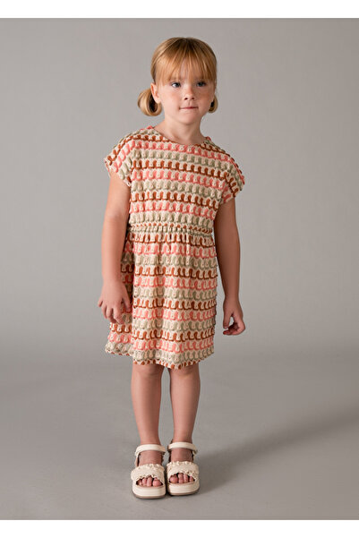 MAYORAL Knitted Dress for Ages 4-10 - Orange