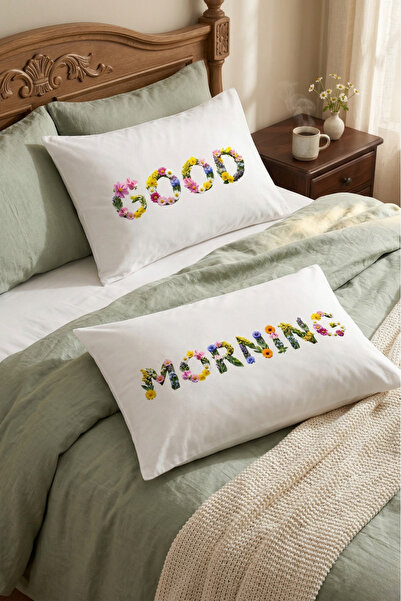 Elbasan Tekstil Good Morning 50 X 70 cm Pillowcase 1 Pair