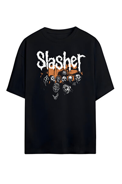 STİL-X The Slashers Μπλουζάκι Unisex με στάμπα, 100% βαμβακερό, Oversize