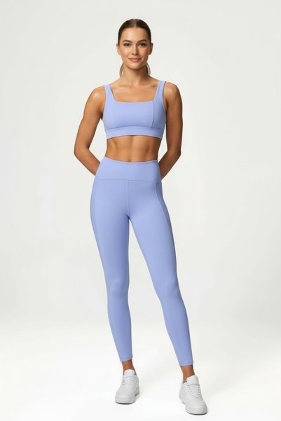 NOONFIT Yüksek Bel Toparlayıcı Tayt & V Sırt Destekli Spor Sütyeni - Sculpt Set
