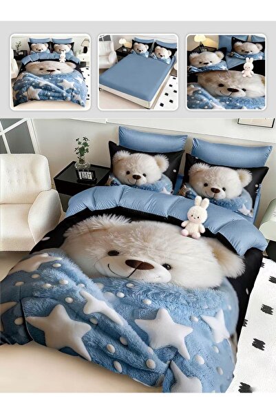 Patul Finet 2-Sided Linen, Sulphur, Double Bed, Fitted Sheet, 6 Pieces