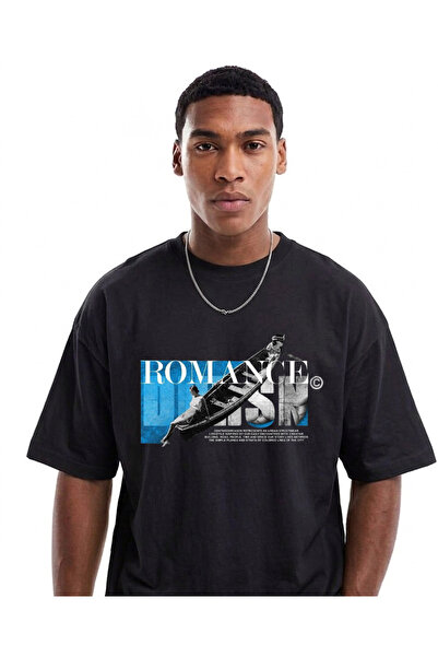 LORVEX Υπερμεγέθη μπλουζάκι unisex από 100% βαμβάκι με στάμπα, άνετη εφαρμογή