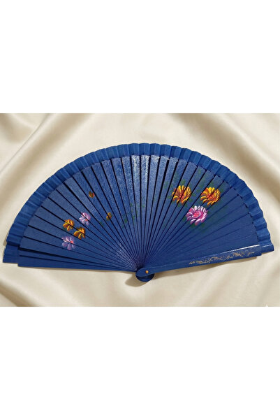 Meya design Desenli Çift Taraflı Dekoratif El Yelpazesi – 23 Cm