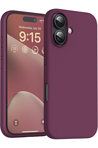 CaseHub iPhone 16 PLUS Kılıf İçi Kadife Dışı Mat Ekran ve Kamera Yükseltili L...