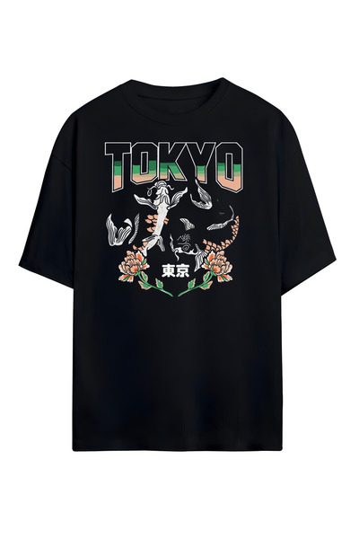 STİL-X Μπλουζάκι Tokyo Printed Unisex 100% βαμβακερό oversize