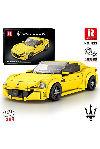 REOBRIX Technic 823 1/24 GranTurismo Maserati Sarı Spor Araba Yaratıcı Yapı B...