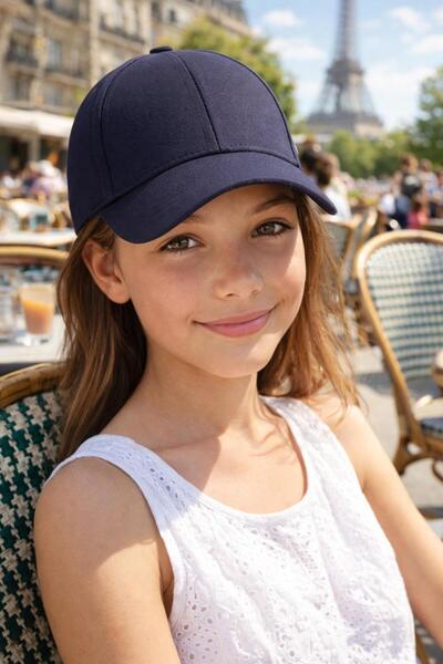 BALIENTE Șapcă ajustabilă din bumbac bleumarin pentru fete