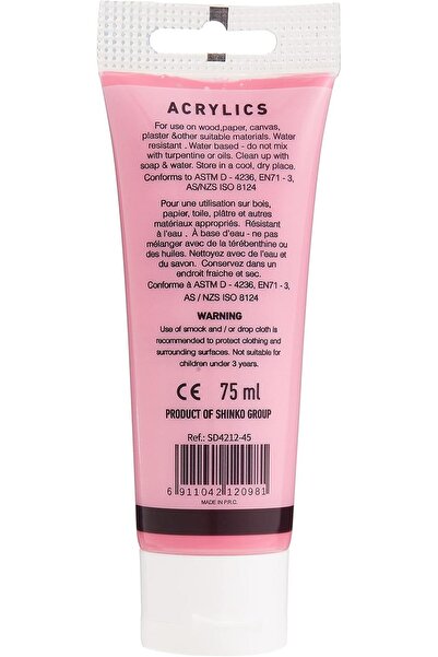 Super deal Acrylic Color Paint Tube 75 ml Opaque Vivid Pink