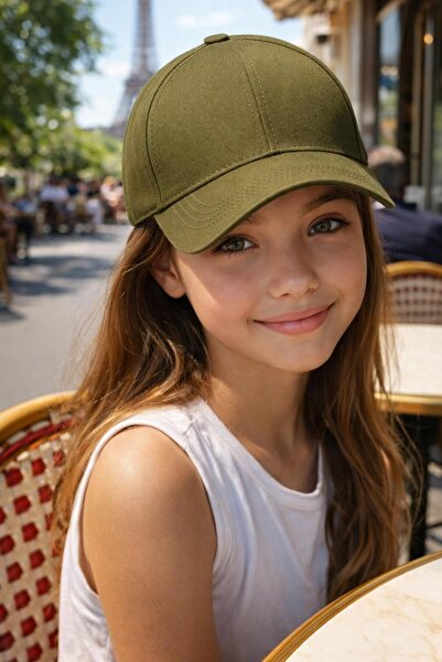 BALIENTE Șapcă ajustabilă din bumbac kaki pentru fete
