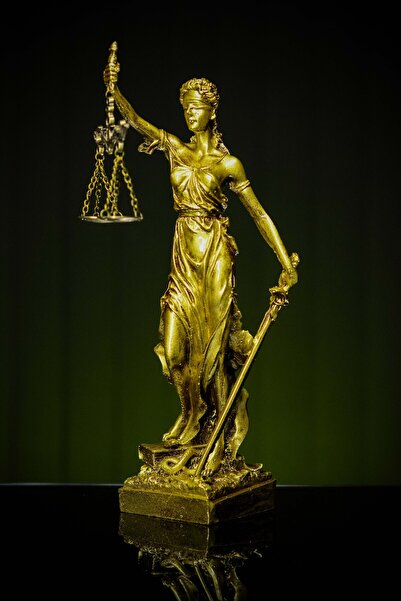 Narçiçeği Takı ve Hediyelik Eşya Adalet Tanrıçası Themis Orta Boy Altın Gold ...