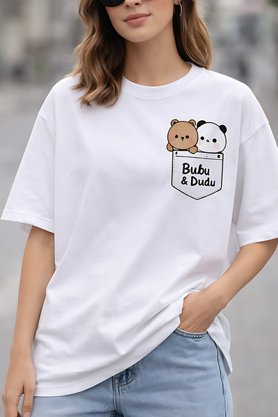 ArtYus Bubu & Dudu Printed Unisex Oversize T-Shirt – Cotton Crew Neck Casual ...