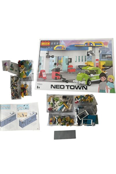 ADIRI SHOP Car station model building set, interactive game with 442 pieces, 6+