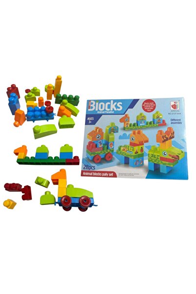 ADIRI SHOP Interactive Building Block Set for Kids, Animals Model, 28 Pieces,...