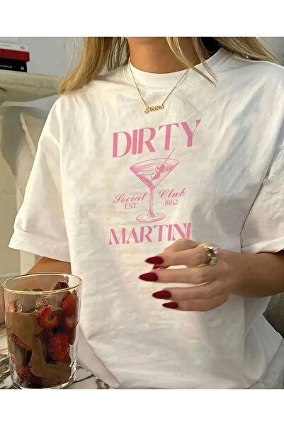 LELVANİ Women Dirty Martini Printed Tshirt