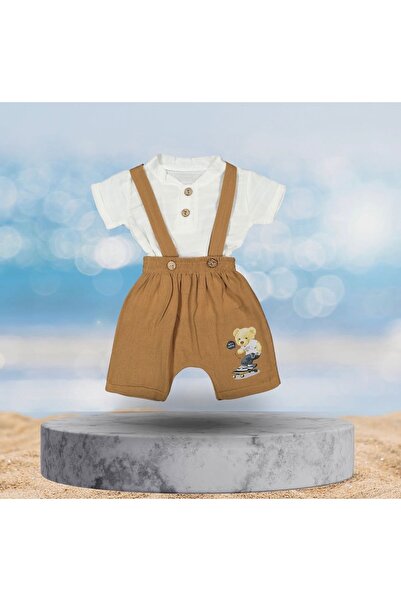 Miniworld Baby Boys' 2-piece summer set made of muslin, shirt and short jumps...