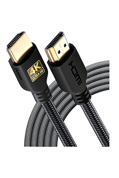 details PowerBear HDMI Cable, 2 meters, 4K@60Hz, Ultra HD, High Speed, Braide...