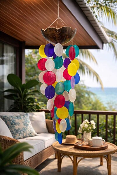 Seashell Wind Bell & Balcony Garden Ceiling Ornament & Natural Seashell