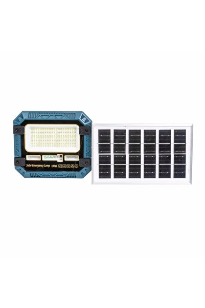 FOXMAG24 Proiector LED reîncărcabil solar, 100W, panou separat, cu telecomand...
