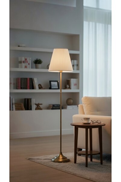 Foyou Lampshade with Gold Pole Modern Style Unique