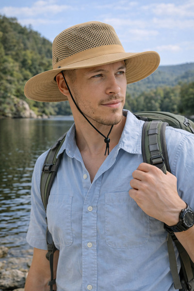 Ritagarcia Pălărie Safari unisex - Pălărie de pescar cu plasă de protecție so...