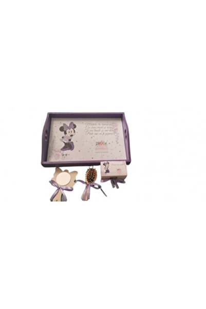 1 Set 5 piese tavita pentru turta Minnie, lila