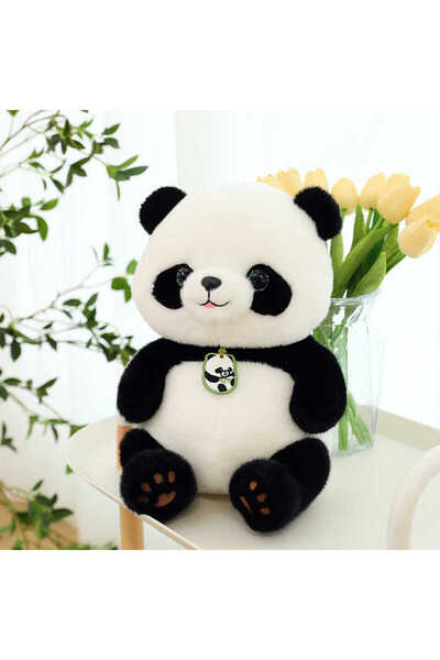 Tigdes Panda peluş oyuncak 50 cm, yumuşak peluş hayvan, uyku arkadaşı, doğum ...