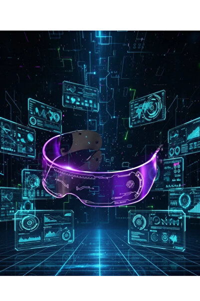 TeknoKapsül Cyberpunk Led Glasses Multi Mode Light up Party and Festival Acce...