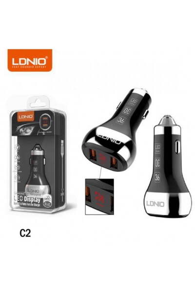 LDNIO C2 Car Charger – 36W Fast Charging With 2 USB Ports