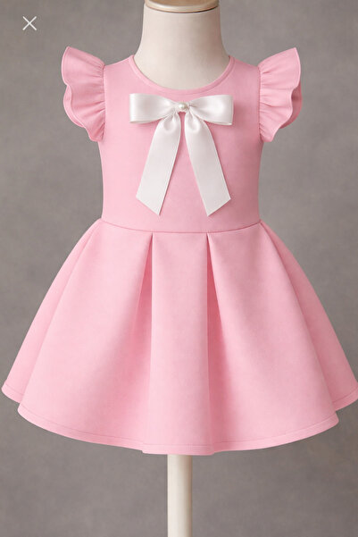 SOFYELLA ✨   AYASOFYA Φόρεμα για κορίτσια σε ροζ απόχρωση πούδρας με λεπτομέρ...