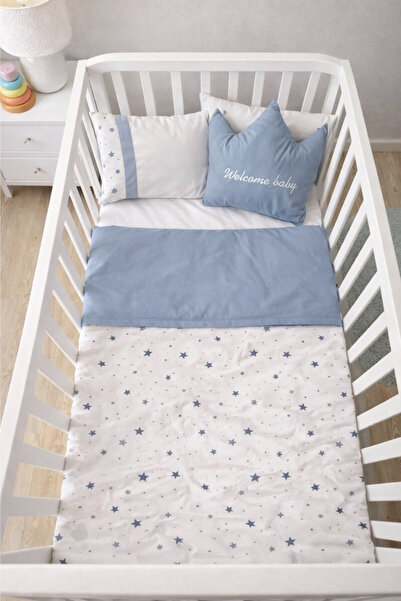 GÜLERBEBECİX Çocuk Uyku Seti Yorgan,Yastik,Çarşaf ve Kırlent Set